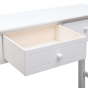 Tavolo Consolle Bianco 90x30x77 cm in Legno