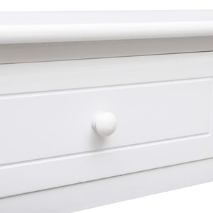 Tavolo Consolle Bianco 90x30x77 cm in Legno