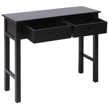 Load image into Gallery viewer, Tavolo Consolle Nero 90x30x77 cm in Legno