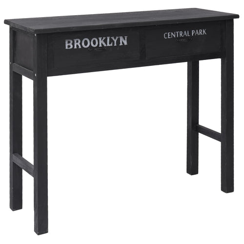 Tavolo Consolle Nero 90x30x77 cm in Legno