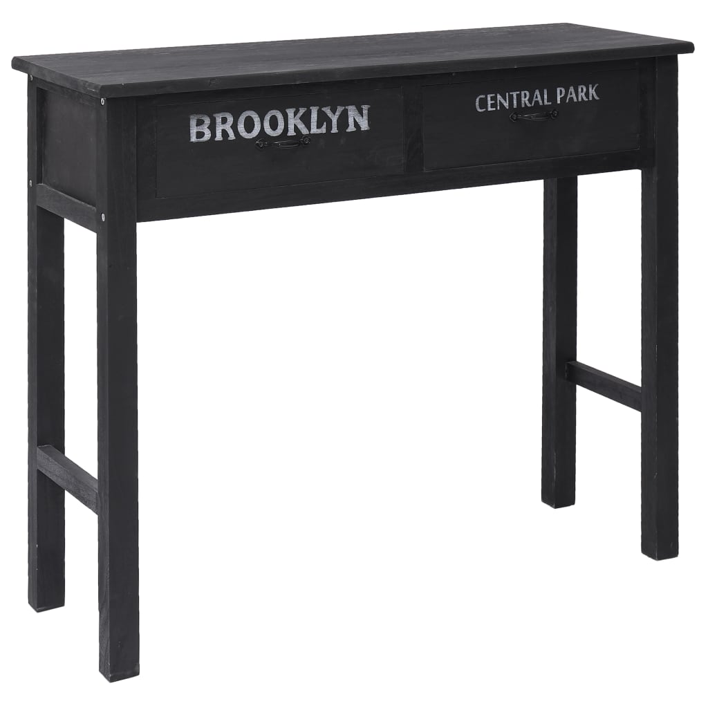 Tavolo Consolle Nero 90x30x77 cm in Legno