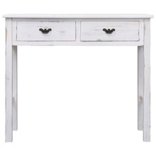 Load image into Gallery viewer, Tavolo Consolle Bianco Anticato 90x30x77 cm in Legno