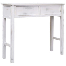 Load image into Gallery viewer, Tavolo Consolle Bianco Anticato 90x30x77 cm in Legno