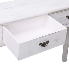 Load image into Gallery viewer, Tavolo Consolle Bianco Anticato 90x30x77 cm in Legno