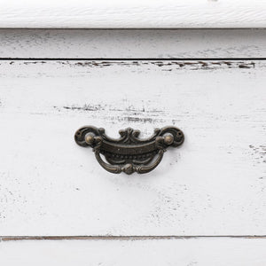 Tavolo Consolle Bianco Anticato 90x30x77 cm in Legno
