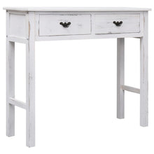 Load image into Gallery viewer, Tavolo Consolle Bianco Anticato 90x30x77 cm in Legno