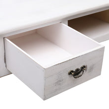 Load image into Gallery viewer, Tavolo Consolle Bianco Anticato 110x45x76 cm in Legno