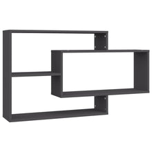 Load image into Gallery viewer, Mensola a Muro Geometrica 3 Rettangoli Grigio scuro 104x20x58,5 cm in Legno Multistrato