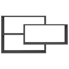 Load image into Gallery viewer, Mensola a Muro Geometrica 3 Rettangoli Grigio scuro 104x20x58,5 cm in Legno Multistrato