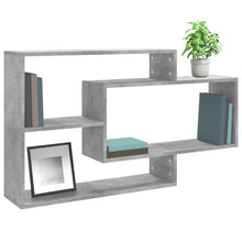 Load image into Gallery viewer, Mensola a Muro Geometrica 3 Rettangoli Grigio Cemento 104x20x58,5 cm Legno Multistrato