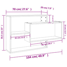 Load image into Gallery viewer, Mensola a Muro Geometrica 3 Rettangoli Grigio Cemento 104x20x58,5 cm Legno Multistrato