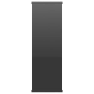 Mensola a Muro Geometrica 3 Rettangoli Nero Lucido 104x20x58,5cm in Legno Multistrato