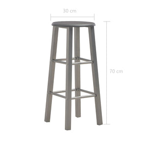 Sgabelli da Bar 2 pz Antracite MDF