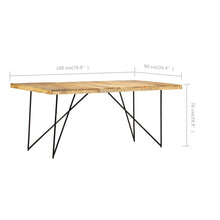 Charger l&#39;image dans la galerie, Tavolo da Pranzo 180x90x76 cm in Legno Massello di Mango