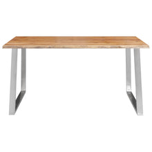 Charger l&#39;image dans la galerie, Tavolo da Pranzo 160x80x75cm Massello Acacia e Acciaio Inox