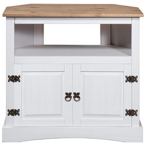Mobiletto in Pino Messicano Bianco con piano Naturale 80x43x78 cm