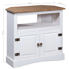 Indlæs billede til gallerivisning Mobiletto in Pino Messicano Bianco con piano Naturale 80x43x78 cm