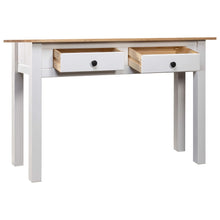Charger l&#39;image dans la galerie, Tavolo Consolle Bianco 110x40x72 cm Legno Massello Pino Panama