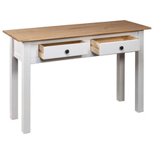 Charger l&#39;image dans la galerie, Tavolo Consolle Bianco 110x40x72 cm Legno Massello Pino Panama