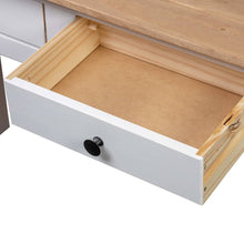 Charger l&#39;image dans la galerie, Tavolo Consolle Bianco 110x40x72 cm Legno Massello Pino Panama