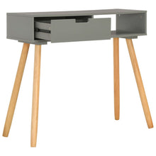 Load image into Gallery viewer, Tavolo Consolle Grigio 80x30x72 cm in Legno Massello di Pino