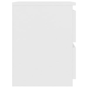 Comodini 2 pz Bianco 30x30x40 cm in Legno Ingegnerizzato