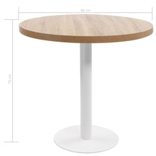 Load image into Gallery viewer, Tavolo da Pranzo Stile Bistrot Marrone Chiaro 80 cm in MDF