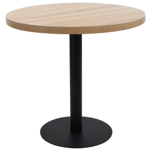 Tavolo da Pranzo Stile Bistrot Marrone Chiaro 80 cm in MDF