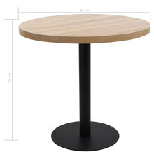 Load image into Gallery viewer, Tavolo da Pranzo Stile Bistrot Marrone Chiaro 80 cm in MDF