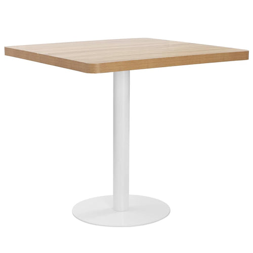 Tavolo da Pranzo Stile Bistrot Marrone Chiaro 80x80 cm in MDF