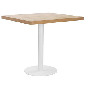 Tavolo da Pranzo Stile Bistrot Marrone Chiaro 80x80 cm in MDF