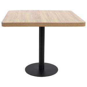 Tavolo da Pranzo Stile Bistrot Marrone Chiaro 80x80 cm in MDF