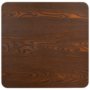 Tavolo da Pranzo Stile Bistrot Marrone Scuro 80x80 cm in MDF