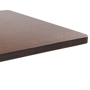 Tavolo da Pranzo Stile Bistrot Marrone Scuro 80x80 cm in MDF
