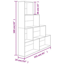 Load image into Gallery viewer, Libreria/Divisorio Rovere Sonoma 155x24x160cm Legno Multistrato