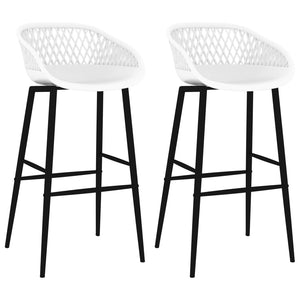 Sgabelli da Bar 2 pz Bianchi
