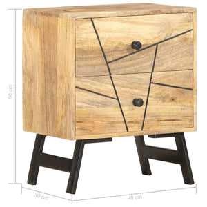 Mobiletto con cassetti 40x30x50 cm in Legno Massello di Mango