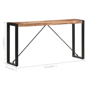 Mobiletto Consolle 150x35x76 cm in Legno Massello di Sheesham
