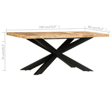 Load image into Gallery viewer, Tavolo da Pranzo 180x90x76 cm in Legno Massello di Mango Grezzo