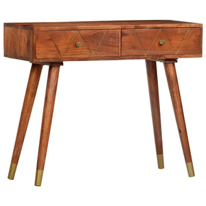 Tavolo Consolle 90x35x76 cm in Legno Massello d'Acacia