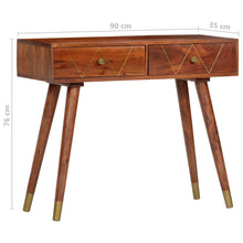 Carica l&#39;immagine nel visualizzatore di Gallery, Tavolo Consolle 90x35x76 cm in Legno Massello d&#39;Acacia