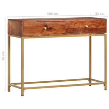 Load image into Gallery viewer, Tavolo Consolle 100x35x76 cm in Legno Massello d&#39;Acacia
