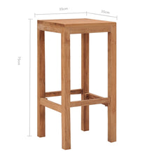 Load image into Gallery viewer, Sgabelli da Bar 2 pz in Legno Massello di Teak