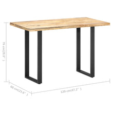 Load image into Gallery viewer, Tavolo da Pranzo 120x60x76 cm in Legno Massello di Mango