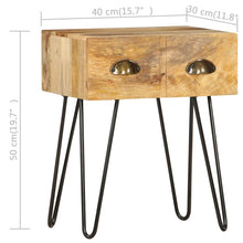 Laden Sie das Bild in den Galerie-Viewer, Mobiletto 1 cassetto 40x30x50 cm in Legno Massello di Mango