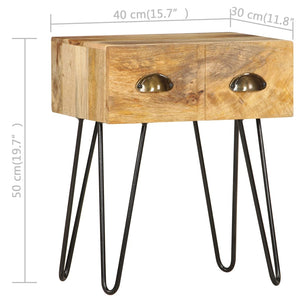 Mobiletto 1 cassetto 40x30x50 cm in Legno Massello di Mango