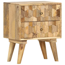 Load image into Gallery viewer, Mobiletto 2 cassetti 40x30x50 cm in Legno Massello di Mango