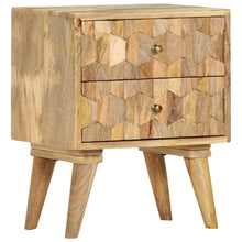 Load image into Gallery viewer, Mobiletto 2 cassetti 40x30x50 cm in Legno Massello di Mango