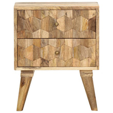 Load image into Gallery viewer, Mobiletto 2 cassetti 40x30x50 cm in Legno Massello di Mango