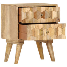 Load image into Gallery viewer, Mobiletto 2 cassetti 40x30x50 cm in Legno Massello di Mango